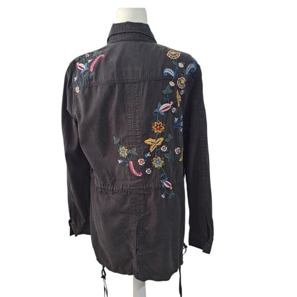 Willow & Clay Women's Light Weight Jacket Floral Boho Fall Embroidery Sz Medium - Picture 5 of 7